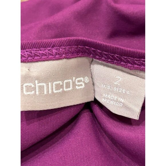 Chicos Womens‎ Purple Tank Top Size Large Shell Nylon/Spandex - Picture 4 of 5